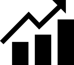 Money Graph With Up Arrow Outline Svg Vector, Free Vectors File